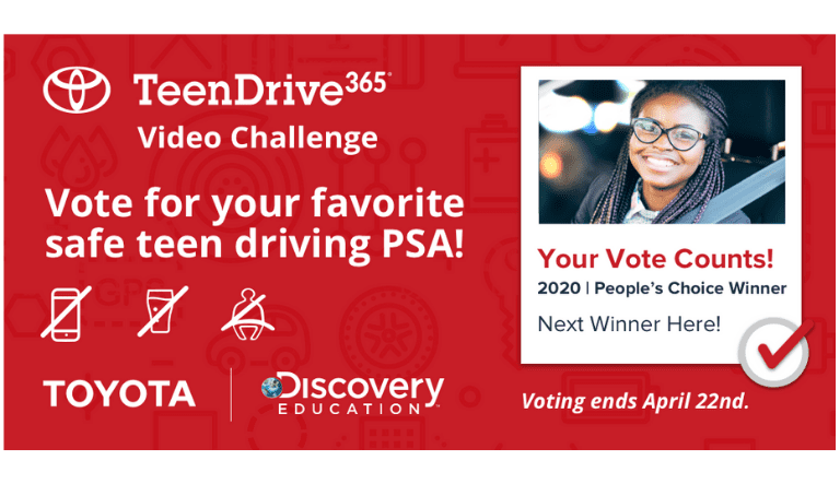 Top 10 Finalists Announced by Toyota and Discovery Education in the 2020 TeenDrive365 Video Challenge